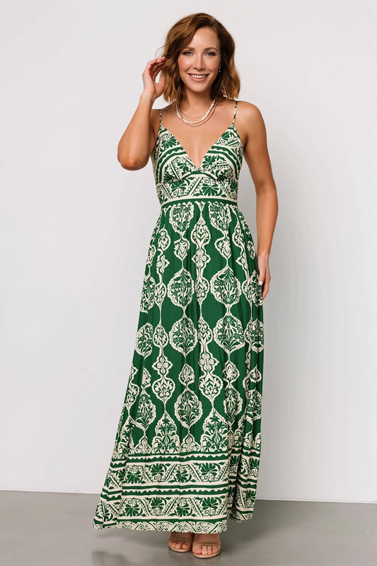 V Neck Casual Maxi Boho Dress