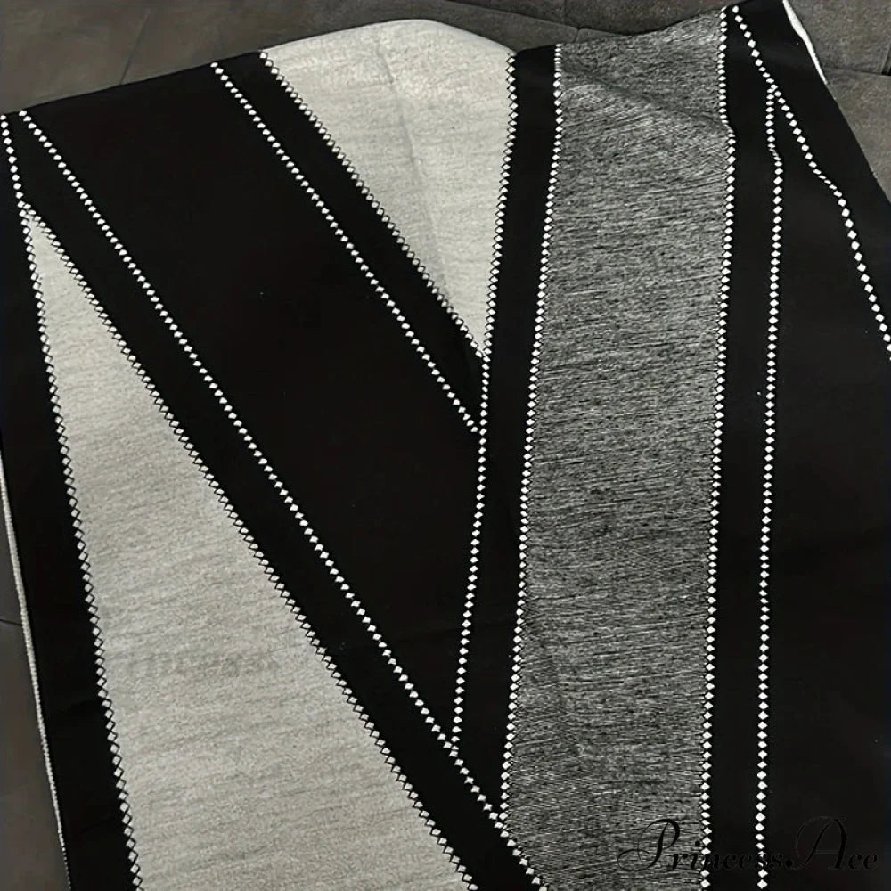 100% Soft Cotton Stylish Cashmere Scarf black scarf-241228