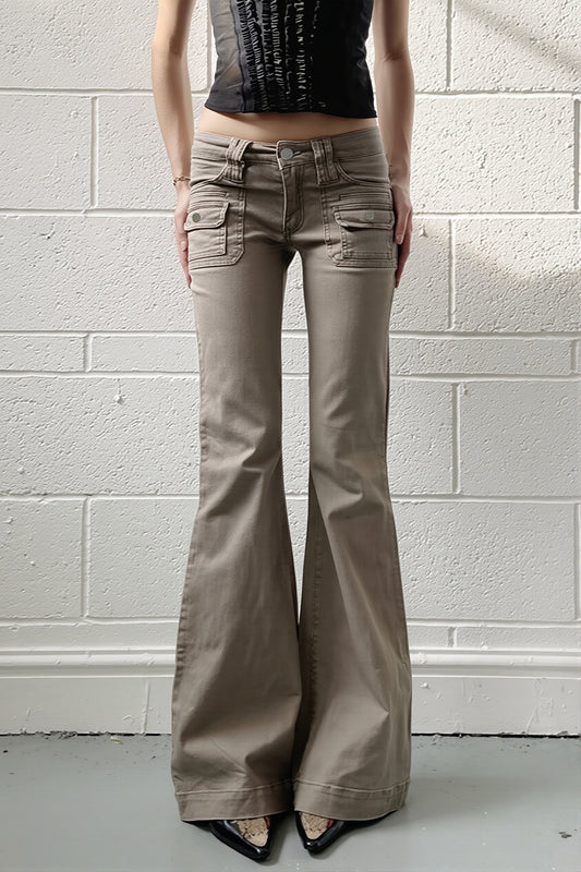 Pocket Micro Flare Cargo Jeans