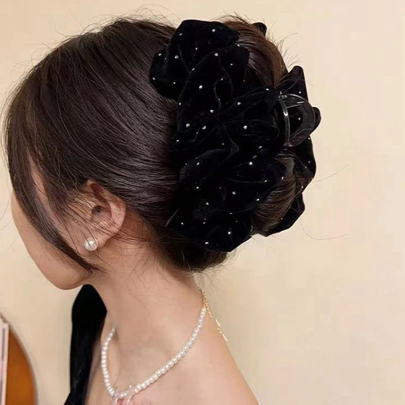 Winter Velvet Multi-Layered Bow Headwear - Christmas Hair Accessory Accessories-L