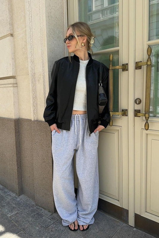 Vintage Black Leather Biker Jacket