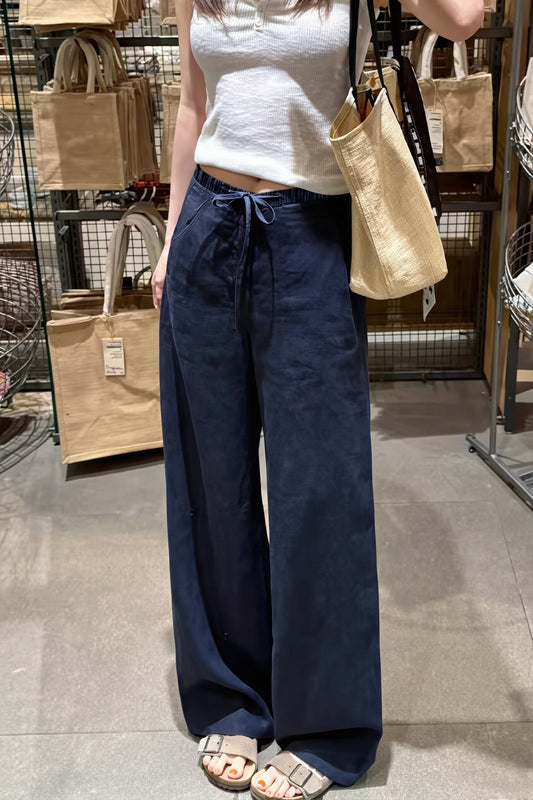 Loose High Waist Straight Leg Pants