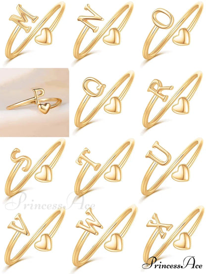 1pc Minimalist Style Heart Shaped Glittery Ring