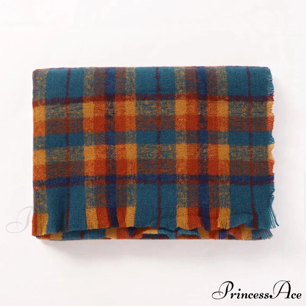 2022 Stylish Tartan Cashmere Scarf red1 scarf-241228