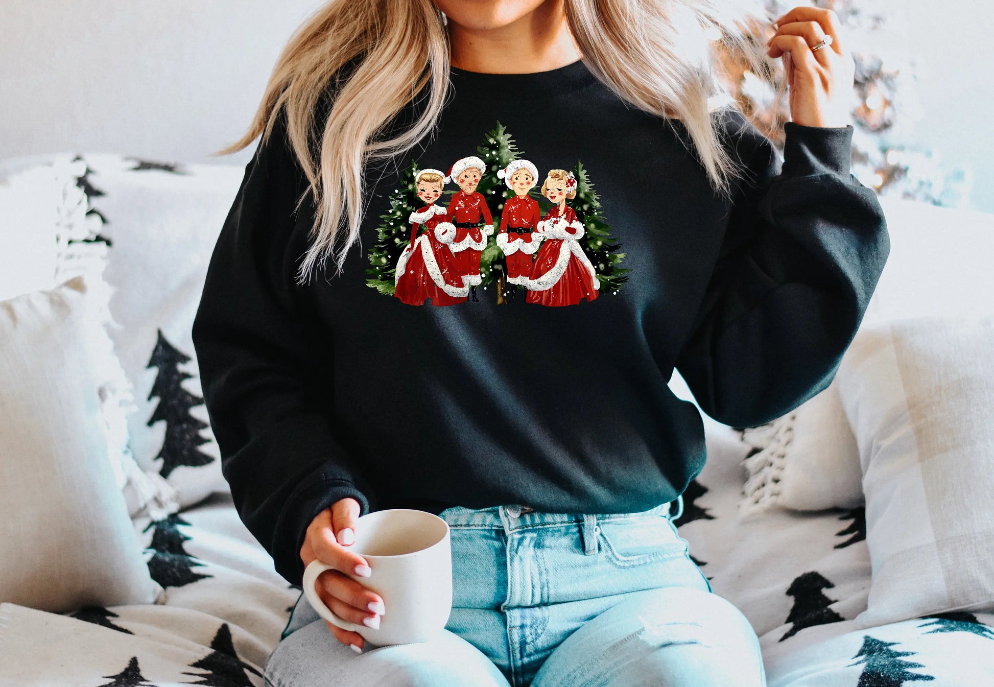 Hot Sale White Movie Song Girl Gifts Women Christmas Hoodie Black / S Hoodies-L