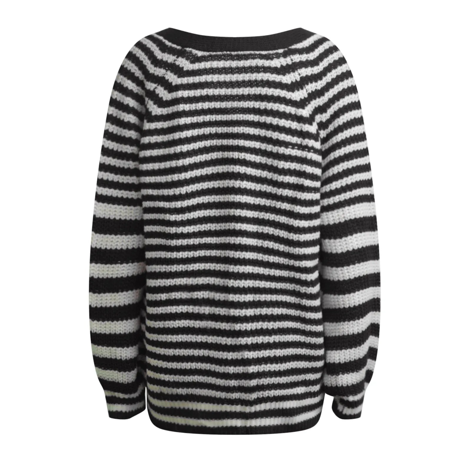 Autumn Winter Warm Casual Knitted Long Sleeve Cardigan Christmas Sweater Sweaters-L