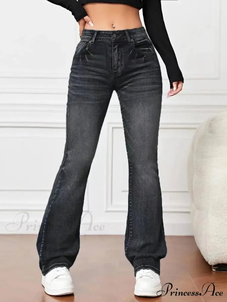 2024 Fall Fashion Stretch Denim High Waist Casual For Women Female Clothing S-2XL Drop Shipping Jean Black / S