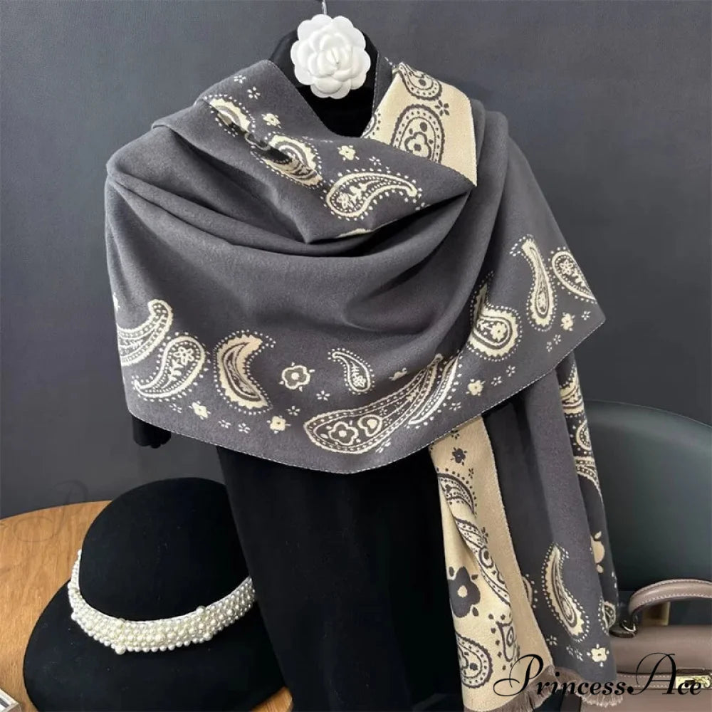 2024 New Year’s Crimson Cashmere Scarf black2 scarf-241228