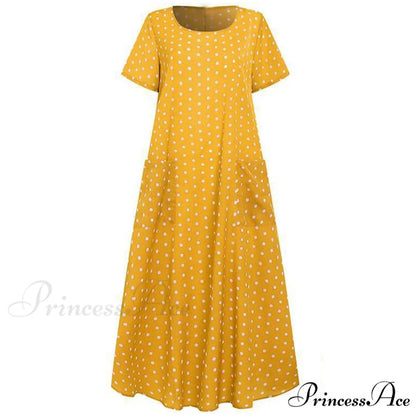 2024 Women Autumn Winter Vintage Printed Midi Casual O-Neck Long Sleeve Pockets Boho Streetwear Tops Dress