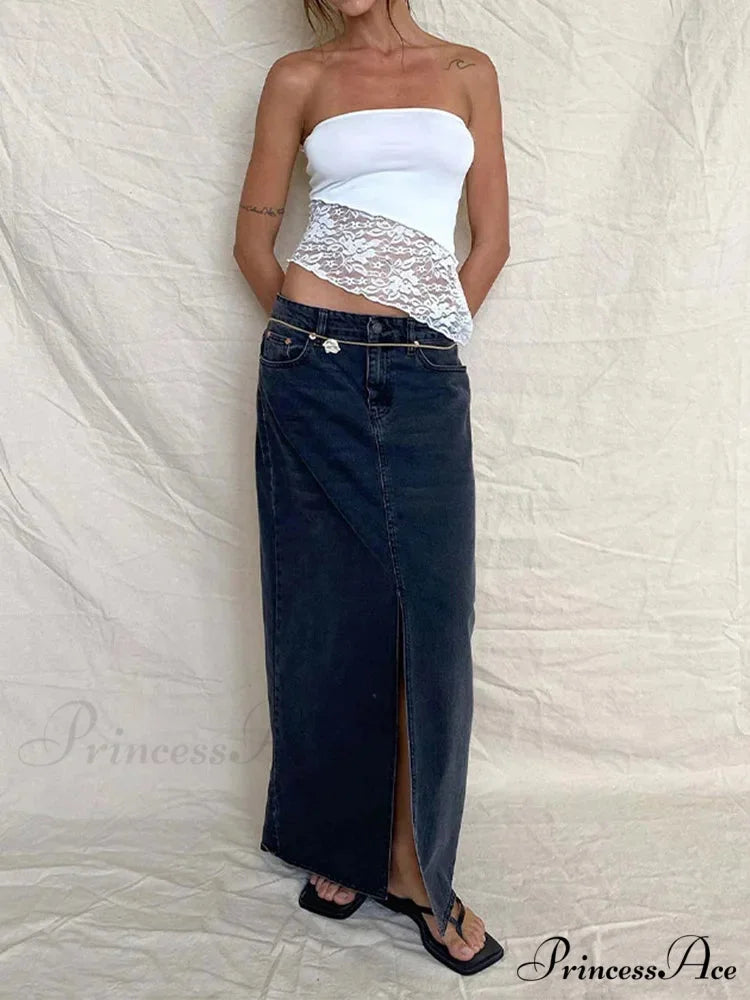 2024 Women Chest Wrapping Solid Lace See Through Backless Casual Chic Strapless Crop Going Out Sleeveless Camis Tank top