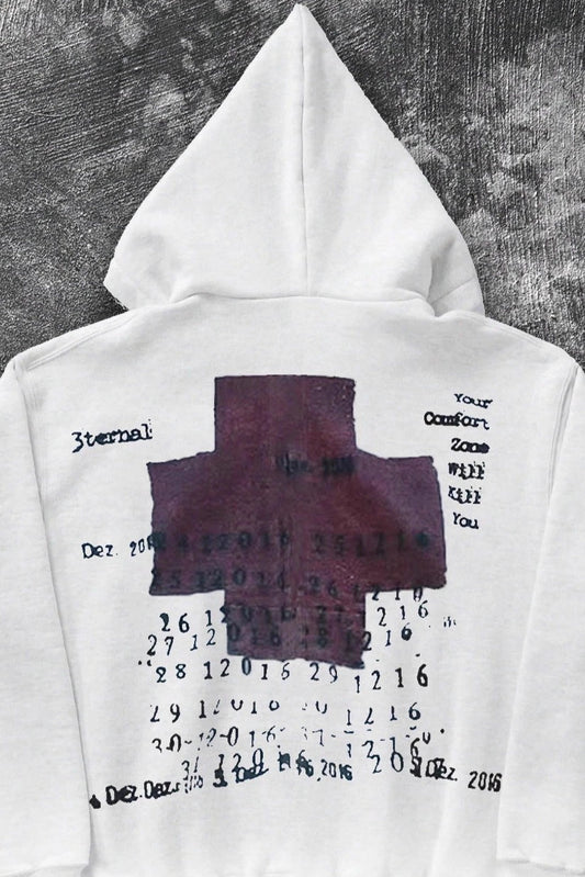 Cross Letter Pullover Hoodie