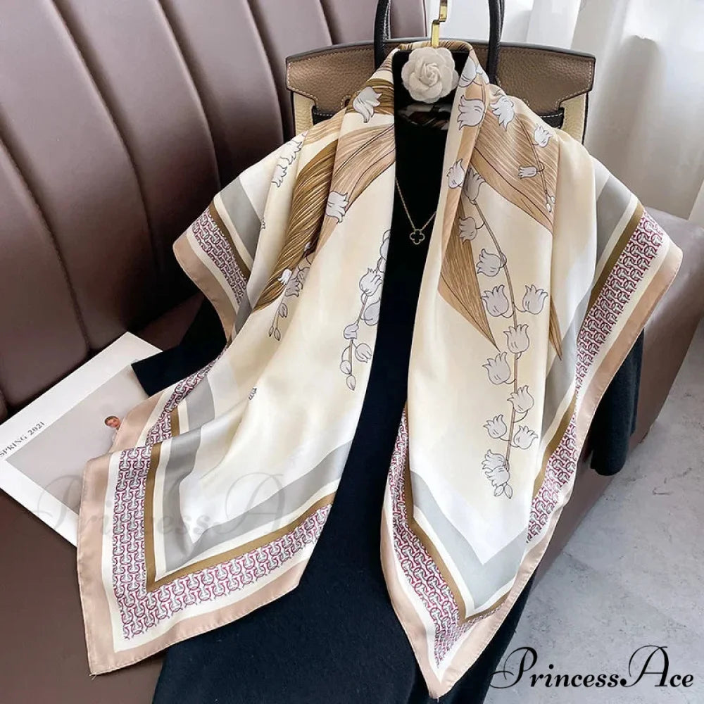 30 Shades Twill Silk Hijab Scarf Color27 / One Size scarf-241228