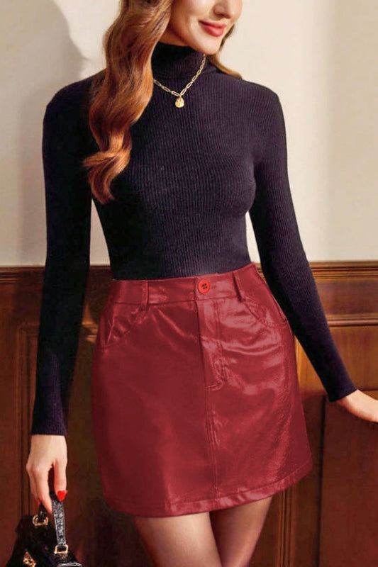 High Waist Bodycon A-Line Skirt