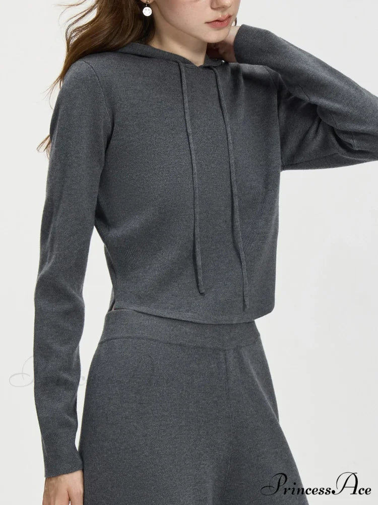 4.1% Wool Brief Hooded Stylish Knitwear Sweater swraters-241228