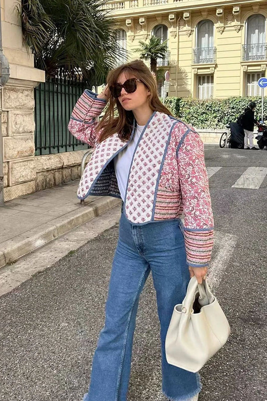 Streetwear Reversible Printed Padded Coat