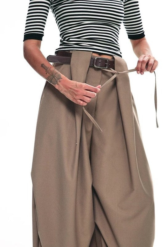Vintage Wide-Leg Flowing Pants