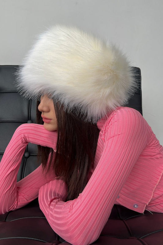 Faux Fur Thickened Y2K Dome Shaped Hat