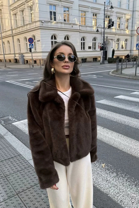 High Street Faux Fur Collar Coat