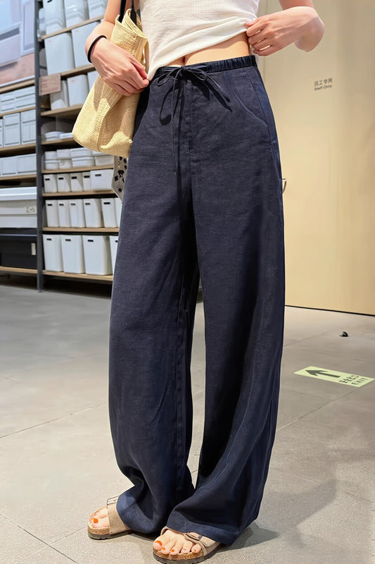 Loose High Waist Straight Leg Pants