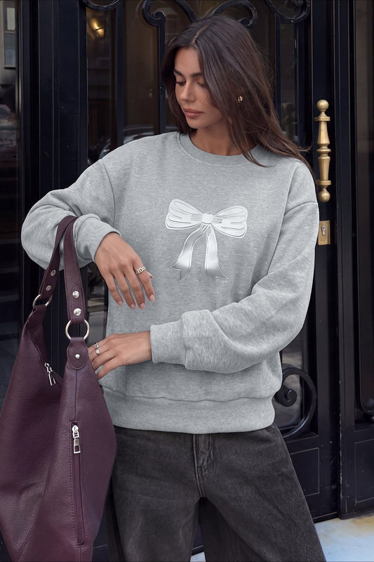 Bow Oversize Crewneck Sweatshirt