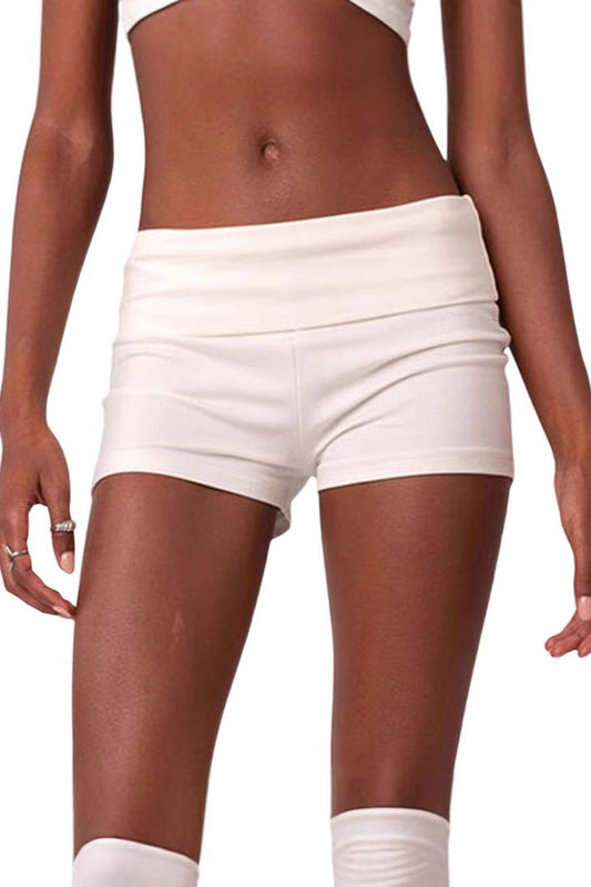 Foldover Waist Mini Shorts