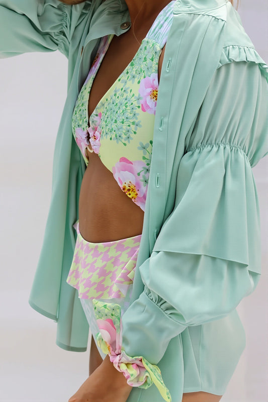 Ditsy Floral Ruffle One Piece Swimwear
