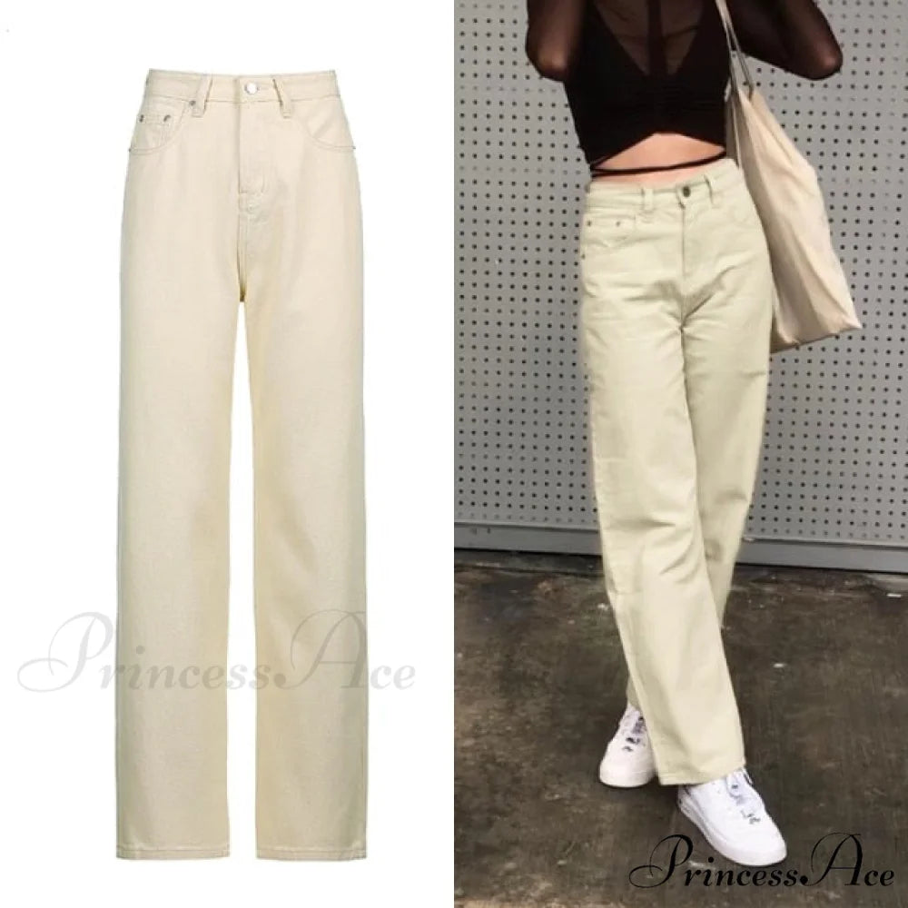 90s Women Waist Low Cargo Wide Pants Straight Jeans Baggy Y2K Denim Pockets Brown Leg Streetwear Vintage Trousers Beige