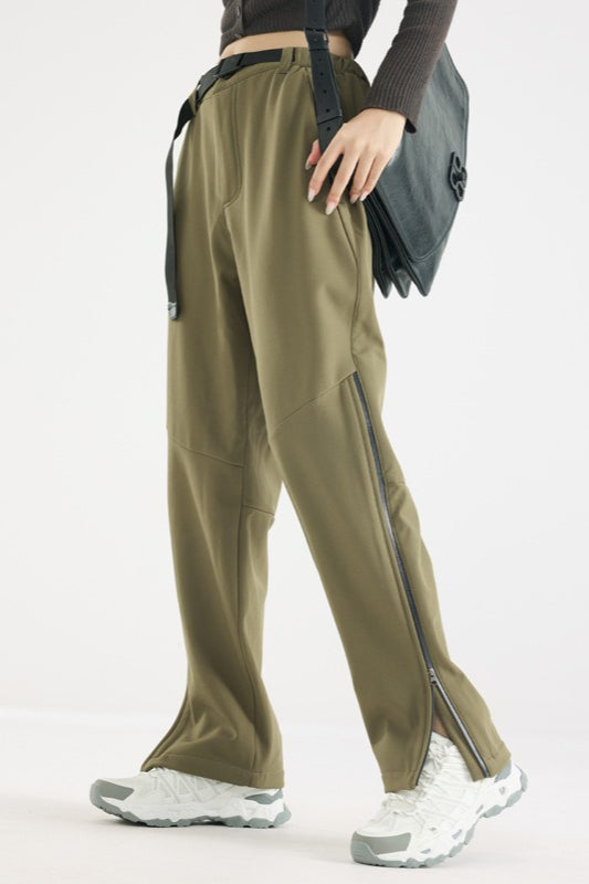 Waterproof Solid Zip Thermal Cargo Pants