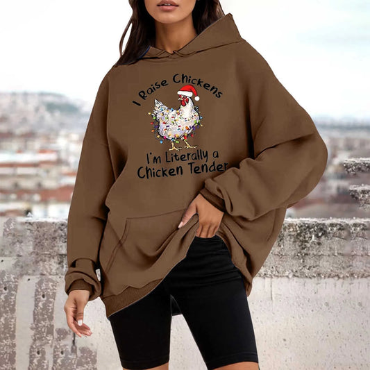 Loose Pullover Four Christmas Tree Crewneck New Autumn Hoodie Coffee-E / M Hoodies-L