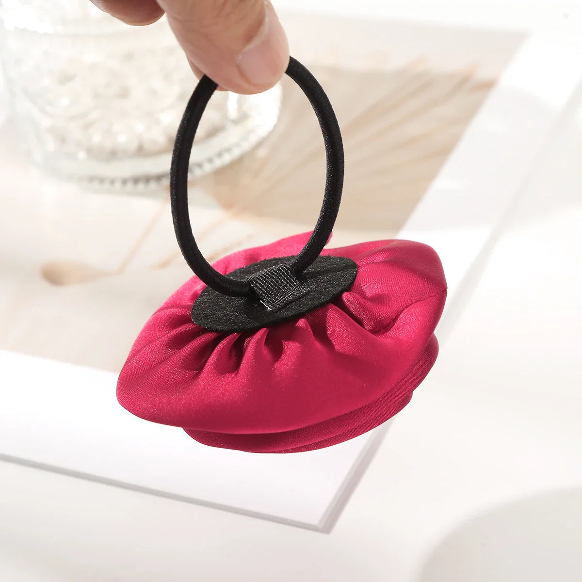 French Satin Retro Rose Hair Accessory For Girls Accessories-L