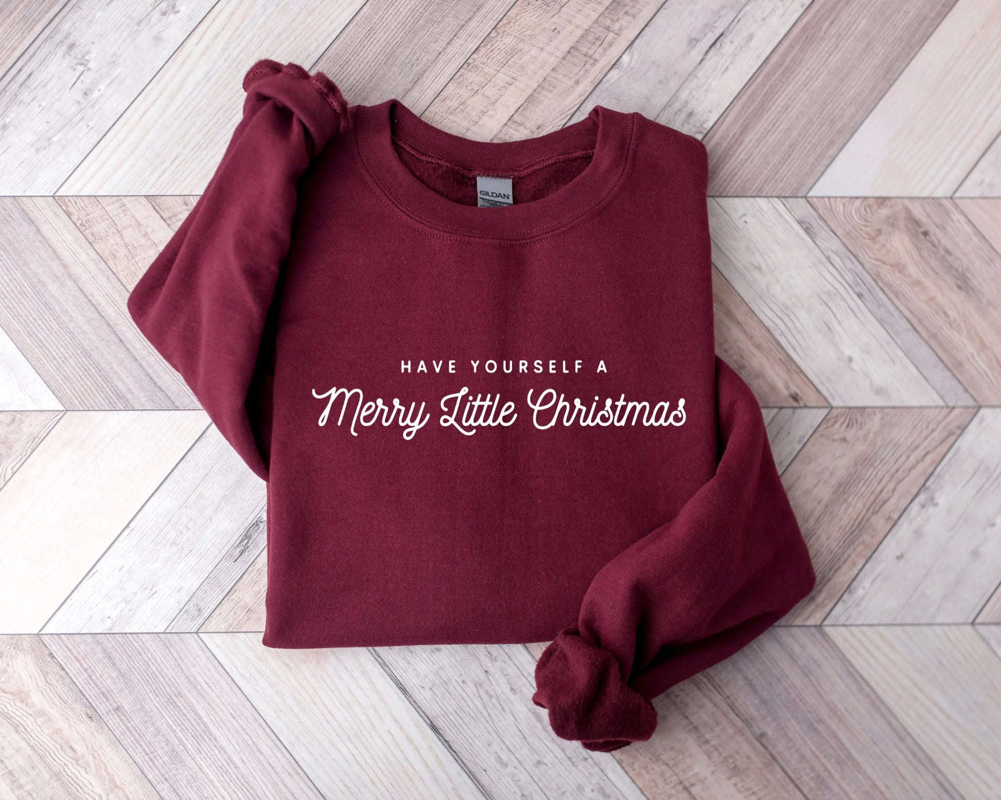 Merry Little Christmas Voguish Campus All-Match Female Hoodie Burgundy / S Hoodies-L