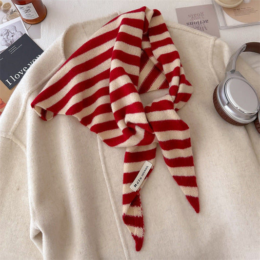 Wool Knitted Stripe Scarf