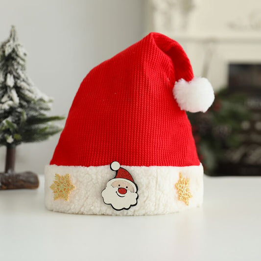 Red Cable Knit Christmas Hat