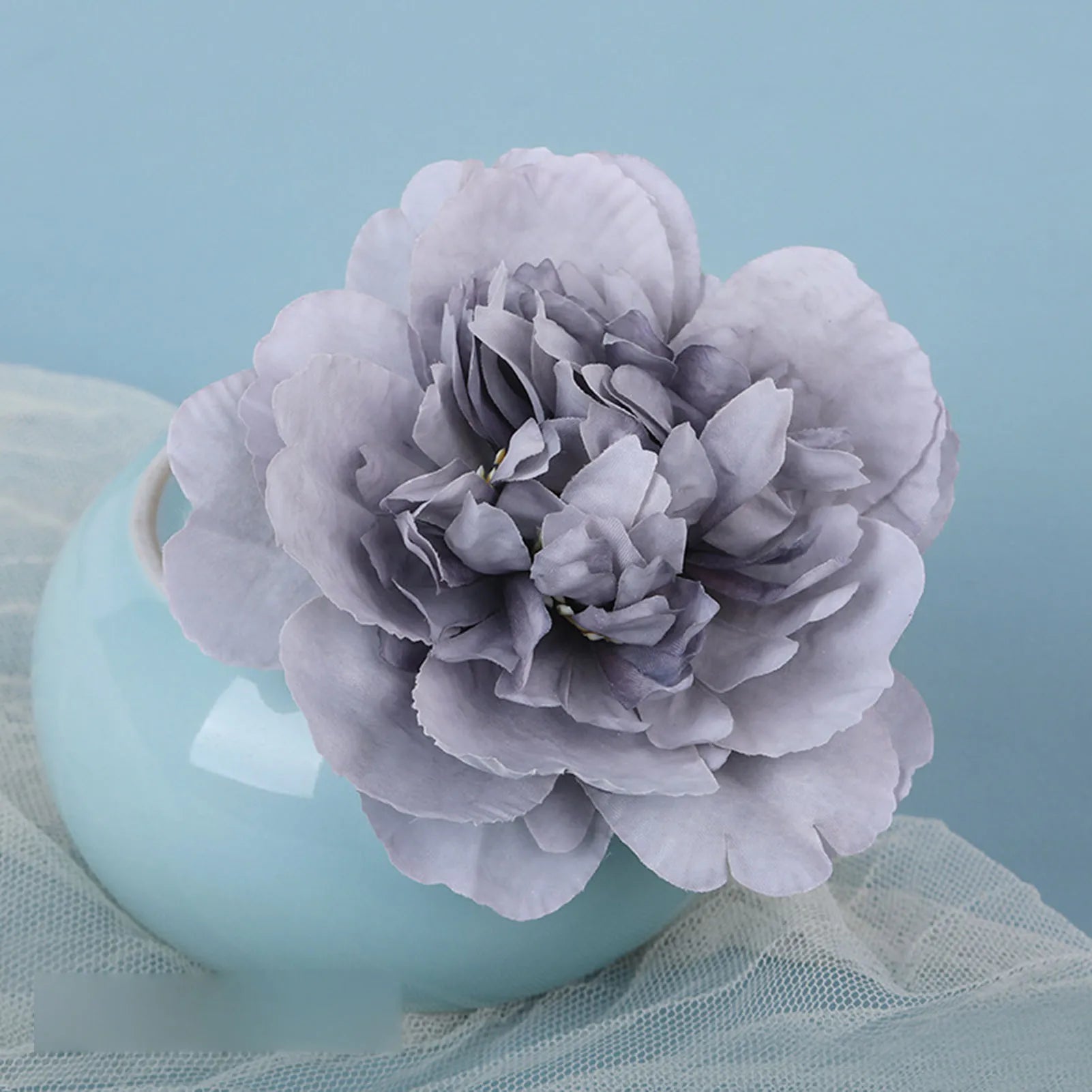 Red Wedding Rose Flower Bride Headdress Hair Accessory Blue Accessories-L