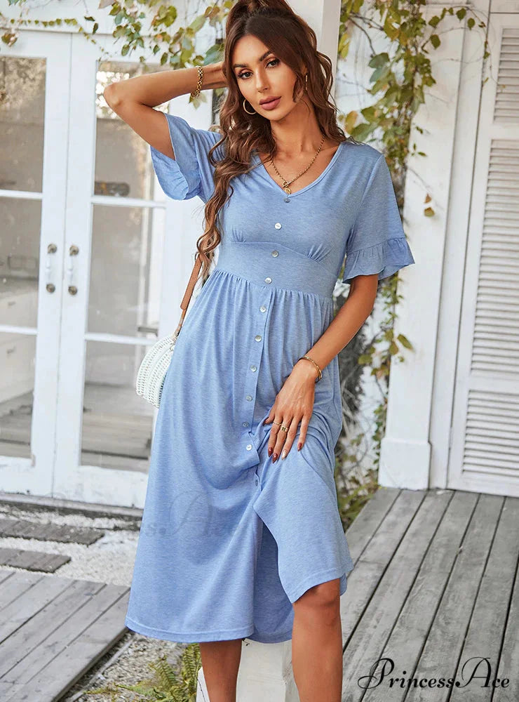 A-LINE DRESS - SOLID COLOR S / black