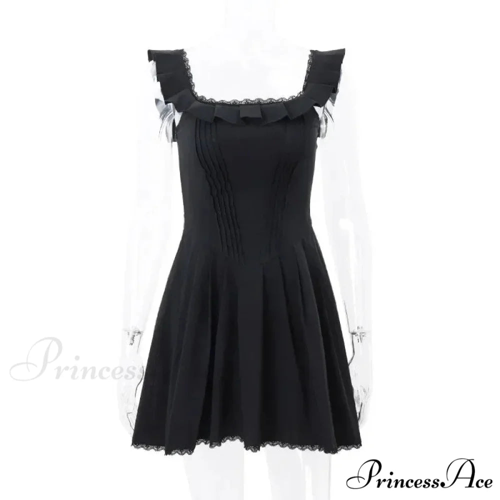A-line Slinky Pleated Mini Dress