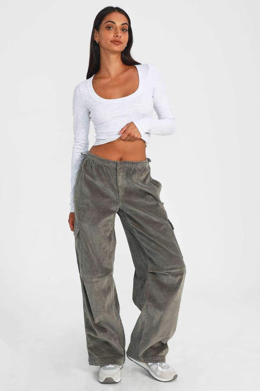 Vintage Loose Fit Straight Leg Cargo Pant