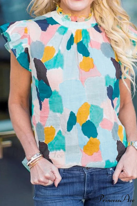 Abstract Elegant Print Top S / Abstract Print #1