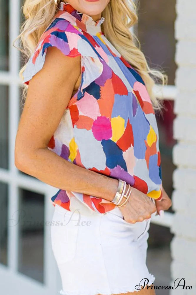 Abstract Elegant Print Top S / Abstract Print #2