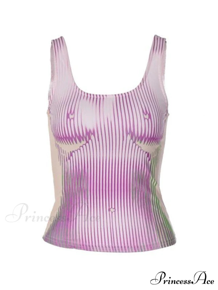 Abstract Line Print Trendy Tee Mini Dress