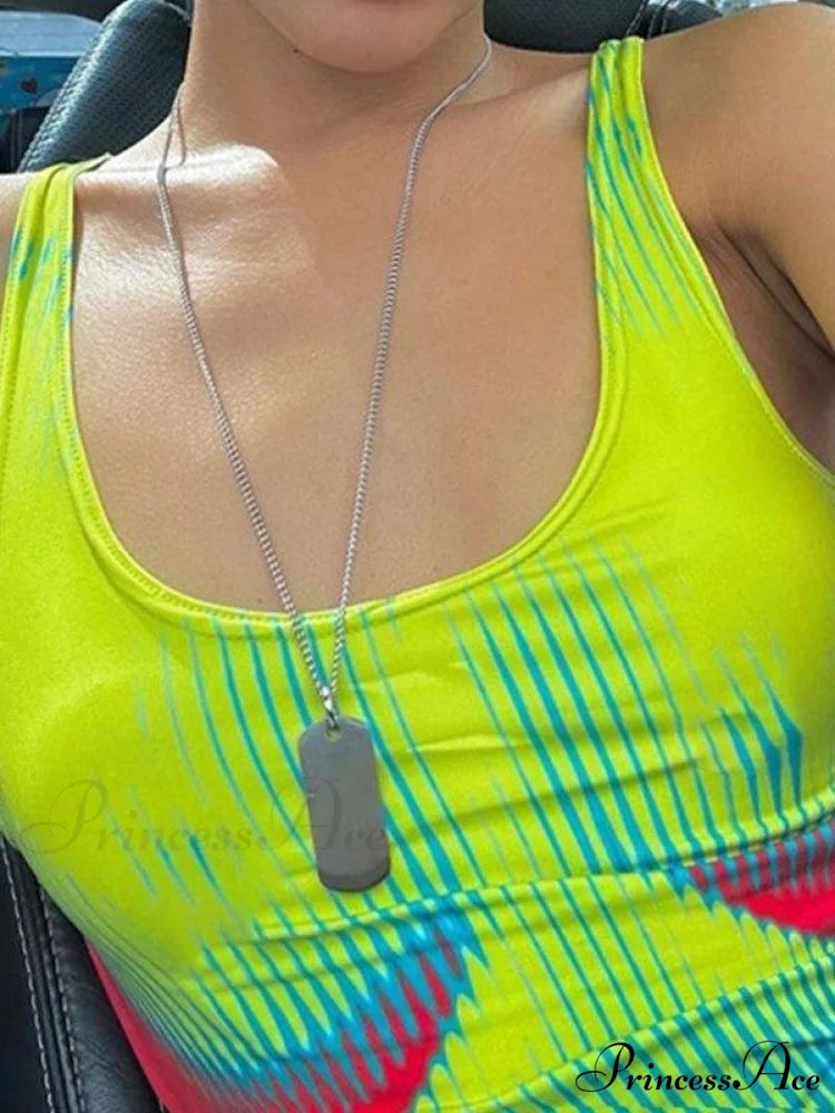 Abstract Line Print Trendy Tee Mini Dress