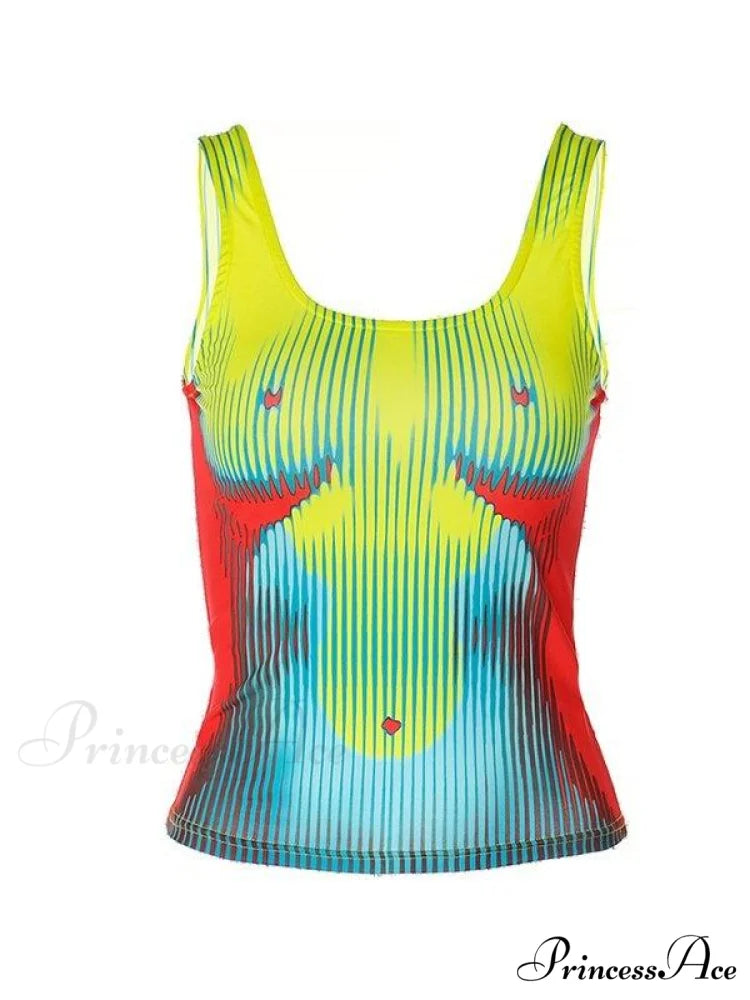 Abstract Line Print Trendy Tee Mini Dress