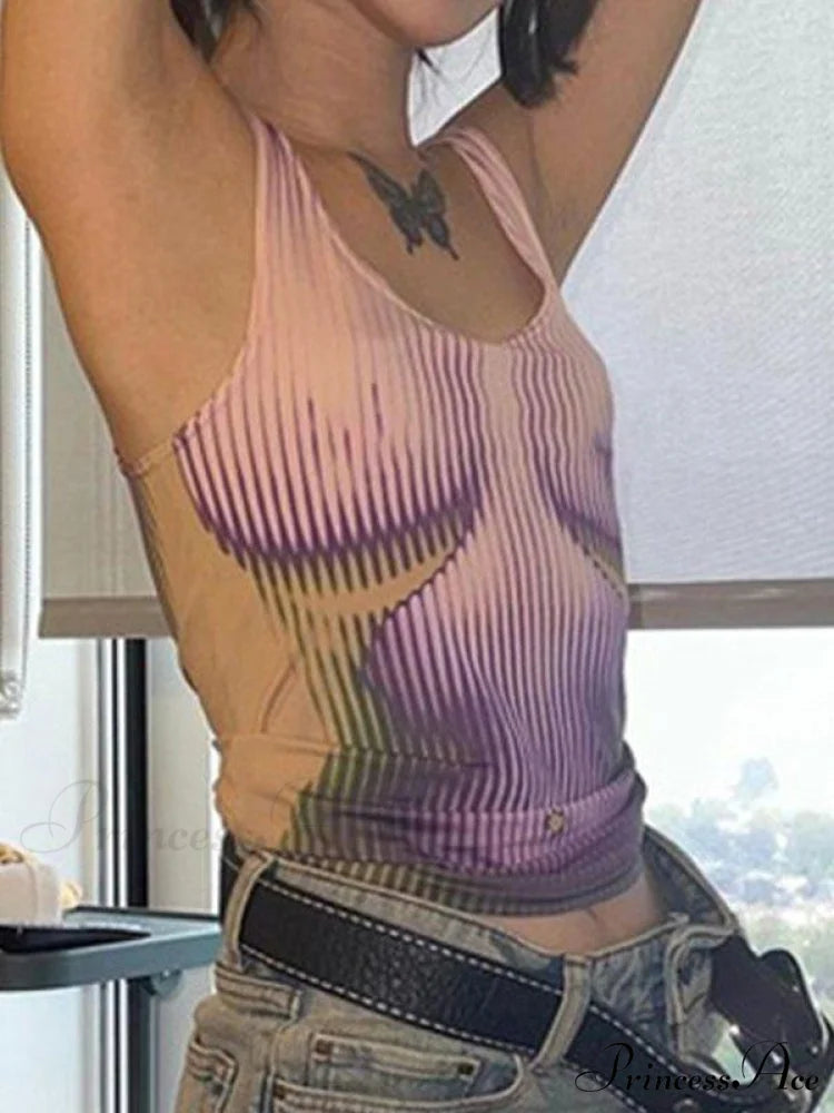 Abstract Line Print Trendy Tee Mini Dress