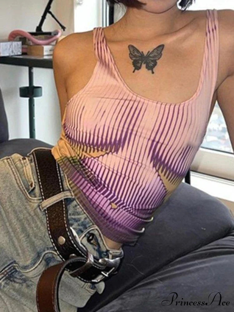 Abstract Line Print Trendy Tee Mini Dress