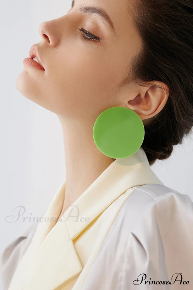 Acrylic Elegant Ring Earrings Green