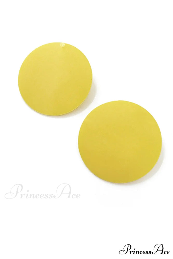 Acrylic Elegant Ring Earrings Yellow