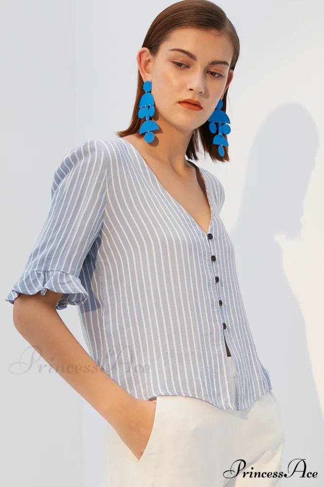 Acrylic Geometric Stylish Long Earrings Blue