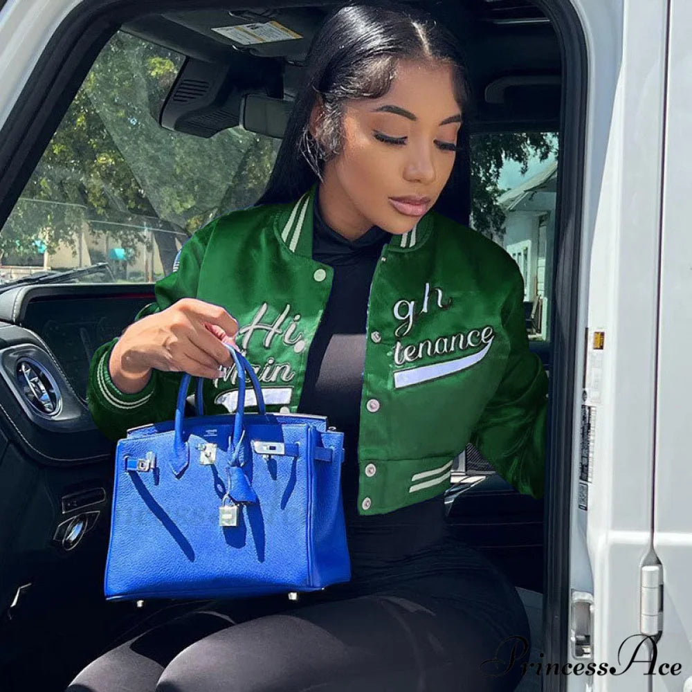 Active Chain Strap Long Modern Sleeve Romper - Black S / Emerald Green