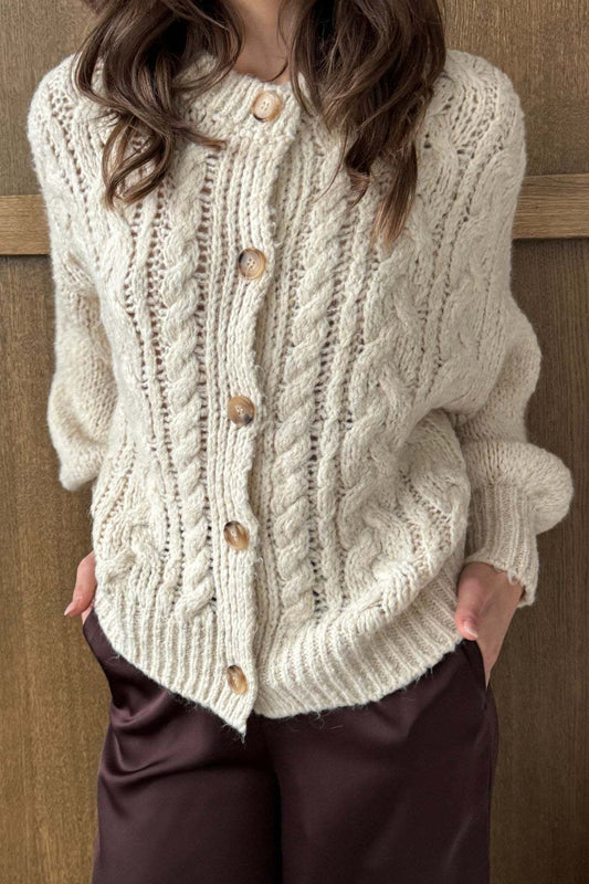 Vintage Cable Knit Crewneck Sweater