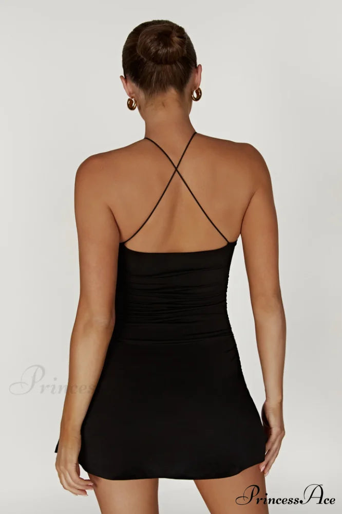 Adeline Rose Stylish Halter Mini Dress